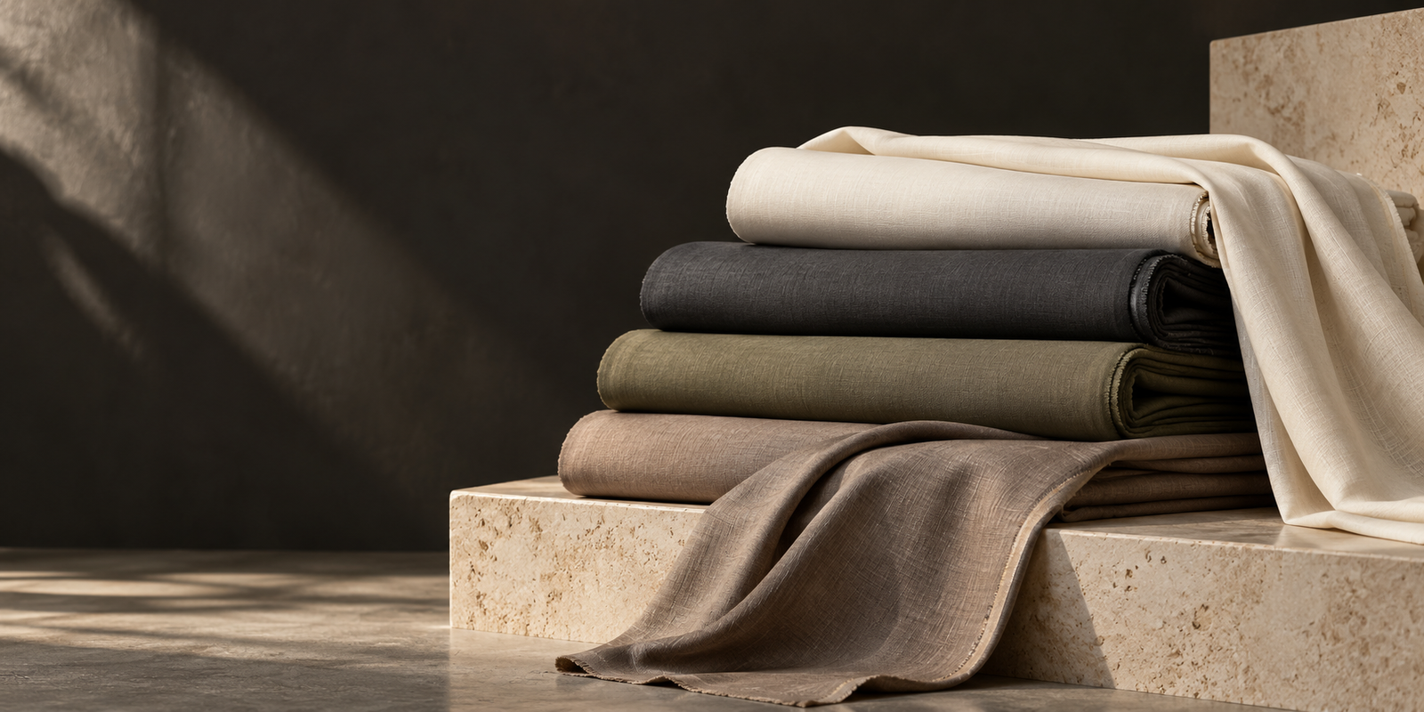 A refined selection of Khaqee unstitched fabrics
